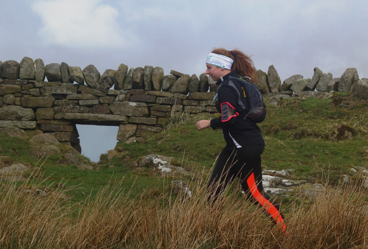 Trail running along Hadrians Wall